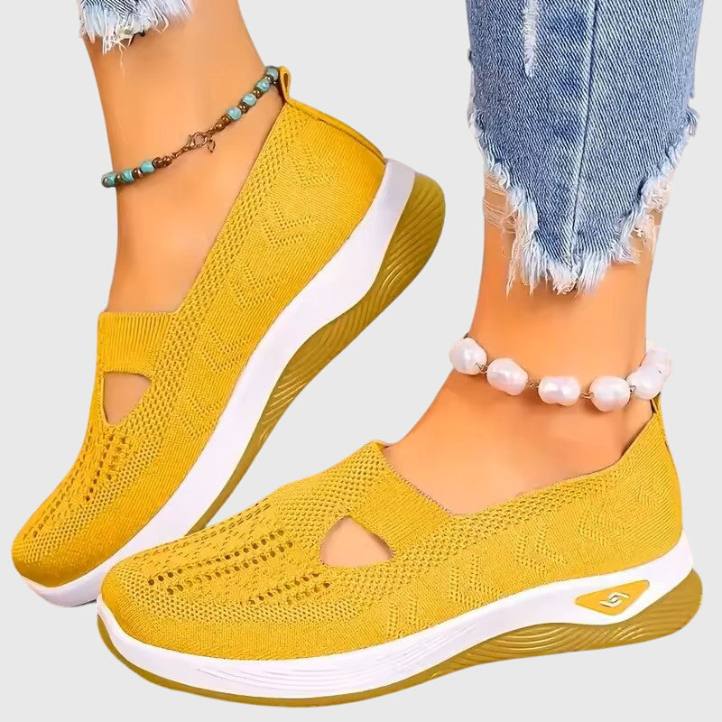 Willow | Orthopedic Mesh Cutout Slip-On Walking Sneakers