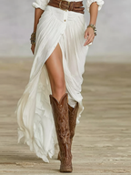 Selene | Belted Button-Up Shirt Dress