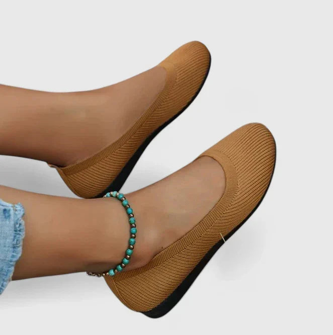 Margot | Orthopedic Breathable Woven Knit Slip-On Ballet Flats