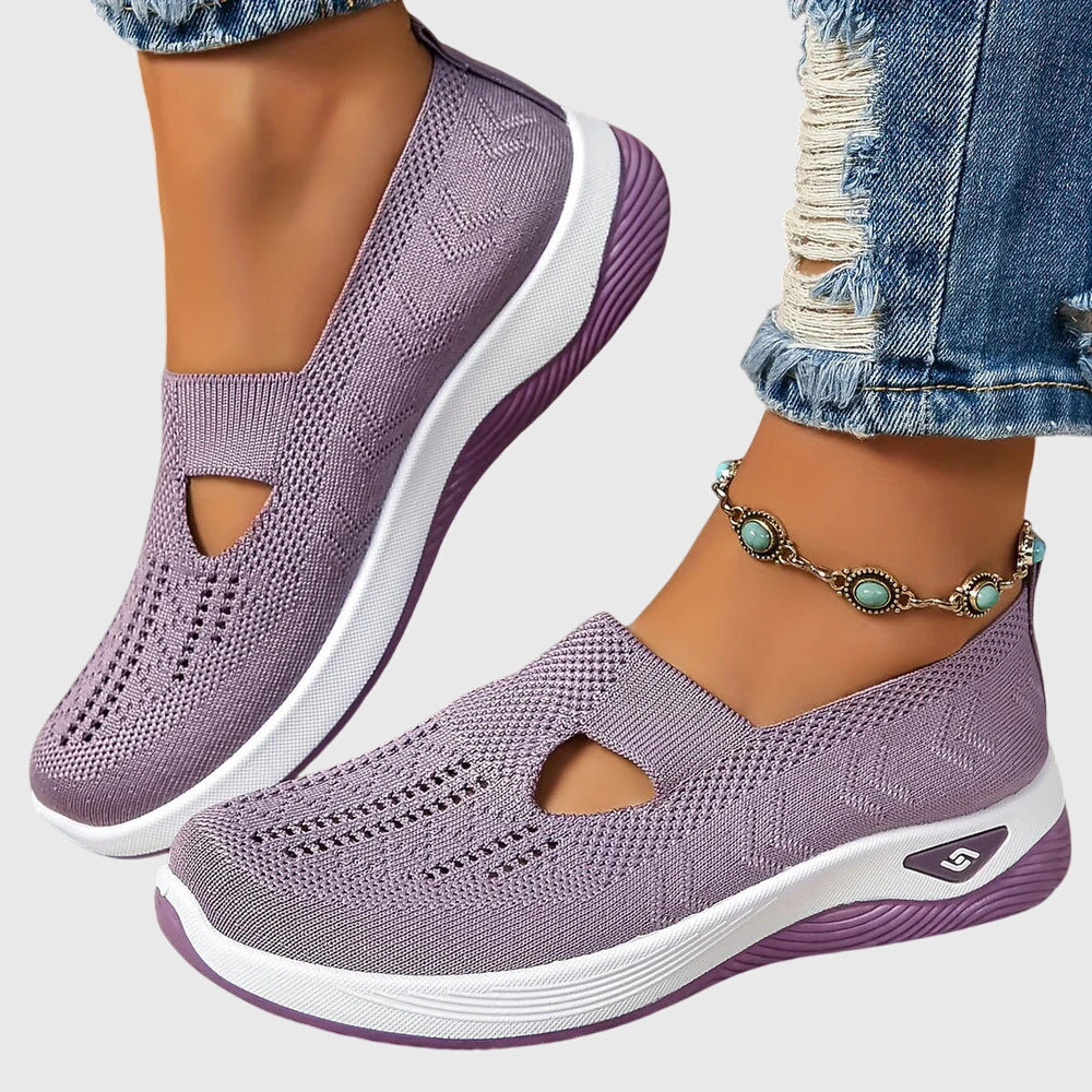 Willow | Orthopedic Mesh Cutout Slip-On Walking Sneakers