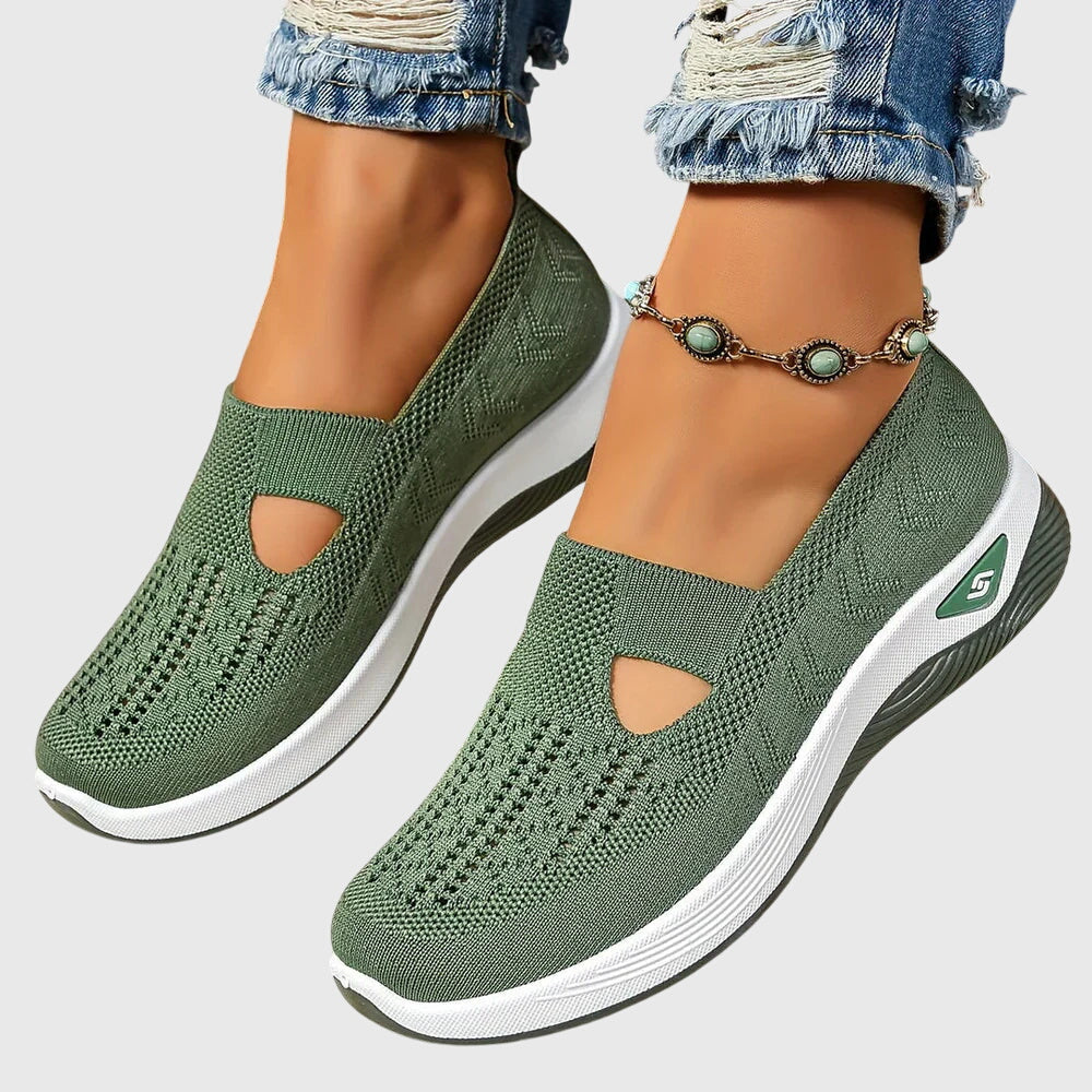Willow | Orthopedic Mesh Cutout Slip-On Walking Sneakers