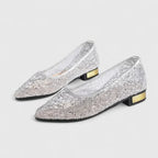 Celeste | Women’s Embroidered Lace Pointed-Toe Low Heel Flats