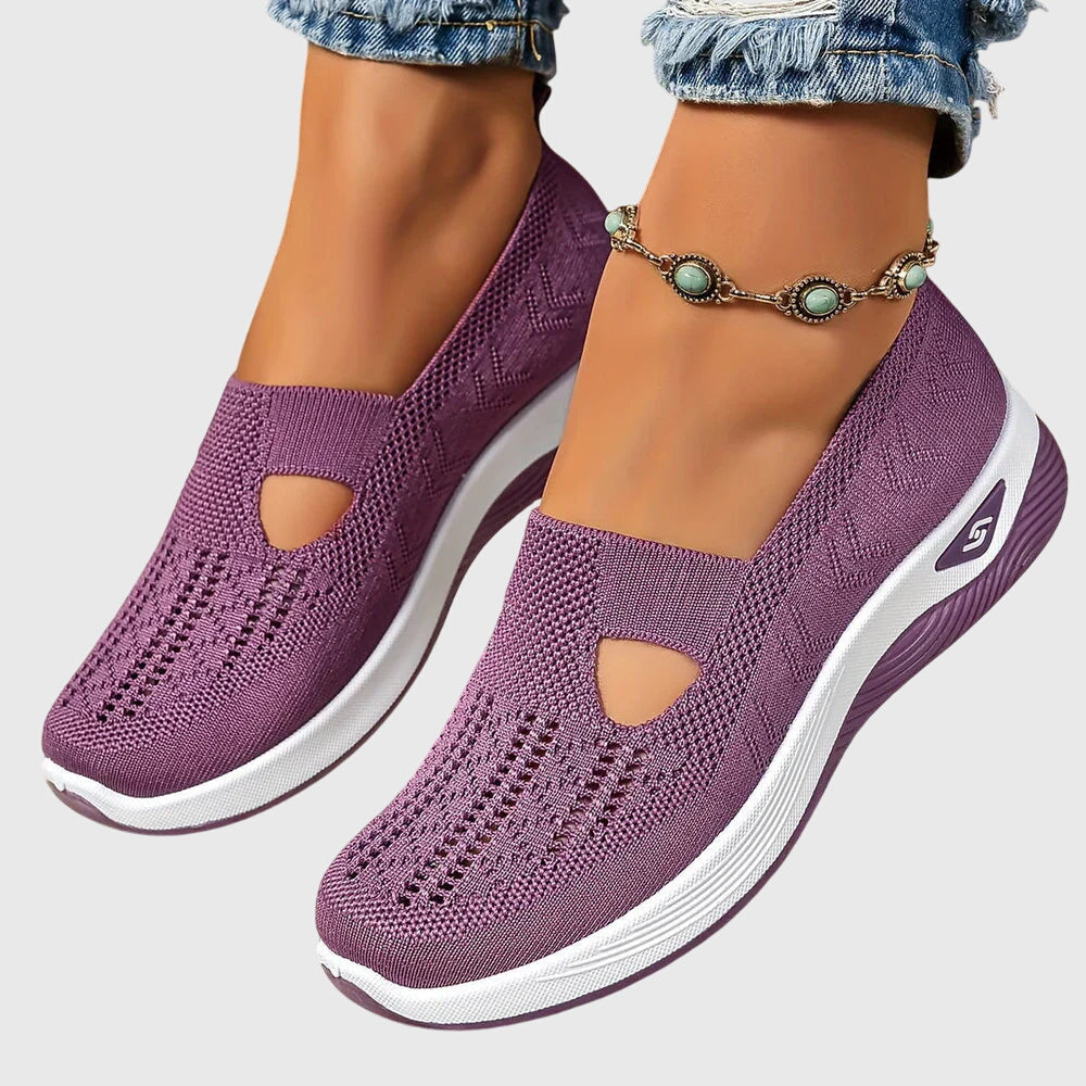 Willow | Orthopedic Mesh Cutout Slip-On Walking Sneakers