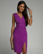 Valeria | Elegant Split Cocktail Dress