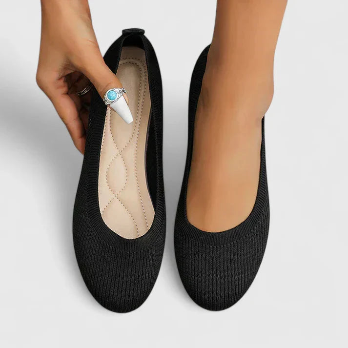 Margot | Orthopedic Breathable Woven Knit Slip-On Ballet Flats