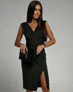 Valeria | Elegant Split Cocktail Dress
