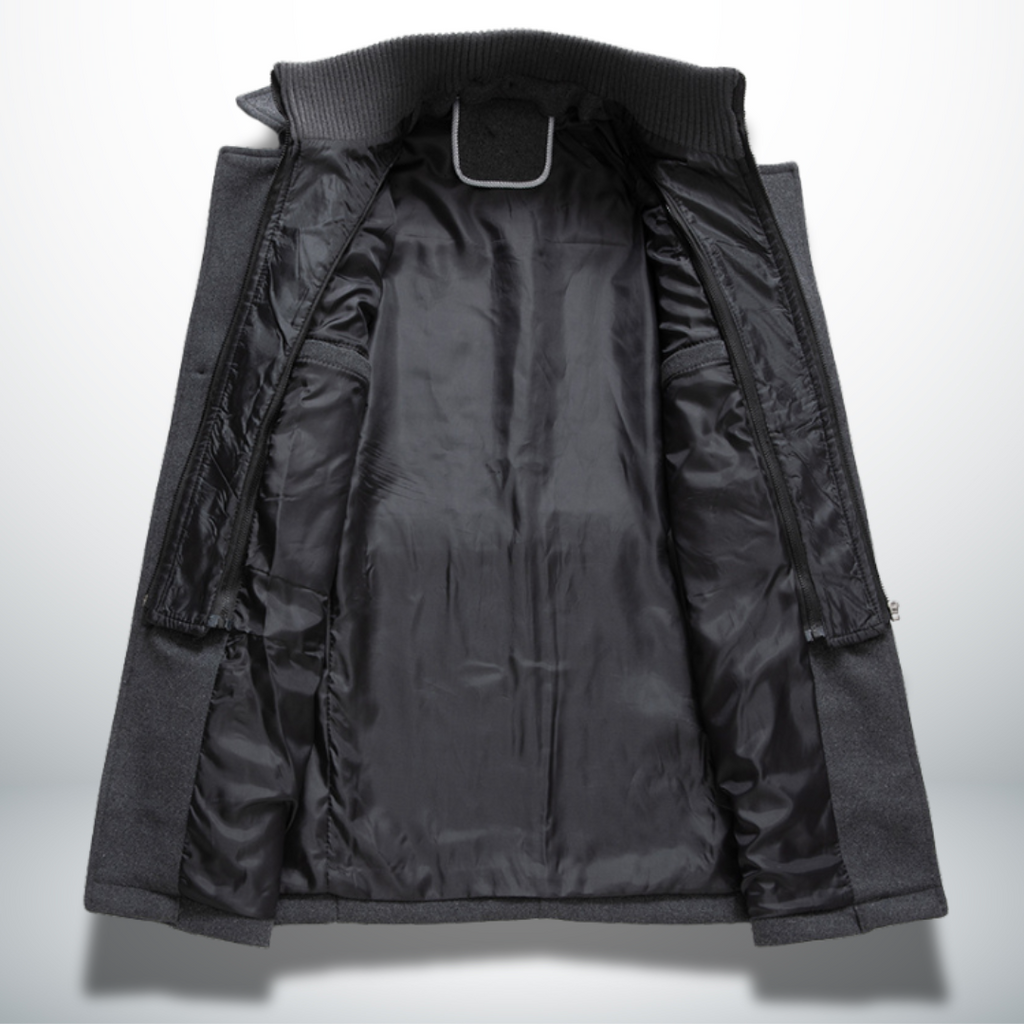 Men’s Double Layer Wool Blend Overcoat