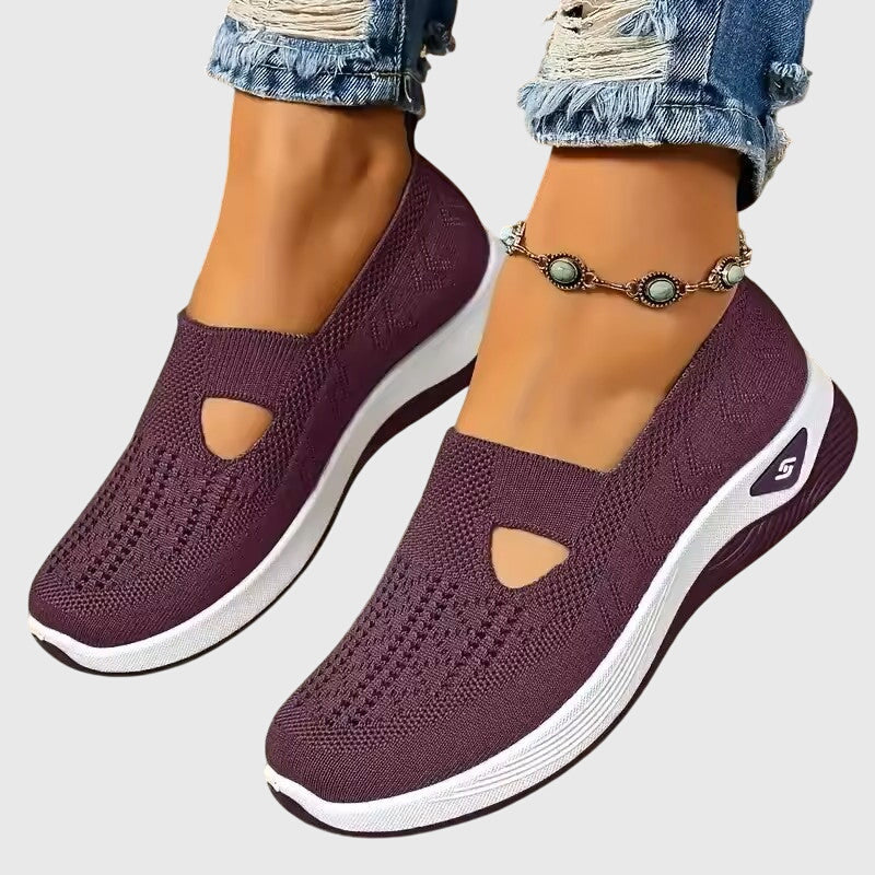 Willow | Orthopedic Mesh Cutout Slip-On Walking Sneakers