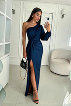 Valencia | One-Shoulder Satin Evening Gown
