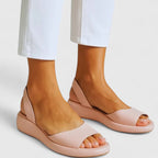 Aria | Women’s Leather Peep-Toe Slingback Flatform Sandals