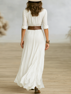 Selene | Belted Button-Up Shirt Dress