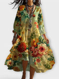 Isolde | Vintage Floral Midi Dress
