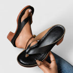 Sierra | Women’s Orthopedic Thong Platform Wooden Block Heel Sandals