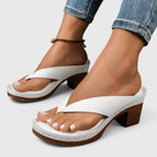 Sierra | Women’s Orthopedic Thong Platform Wooden Block Heel Sandals