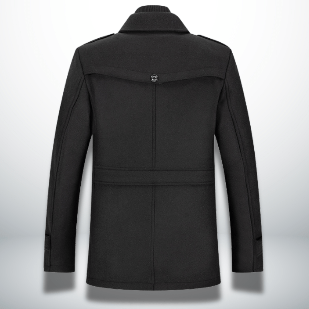 Men’s Double Layer Wool Blend Overcoat