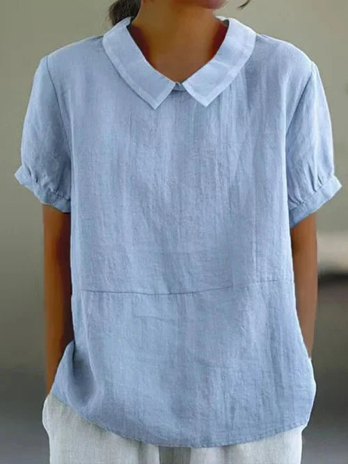 Elira | Polished Relaxed Collar Blouse