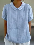 Elira | Polished Relaxed Collar Blouse