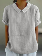 Elira | Polished Relaxed Collar Blouse
