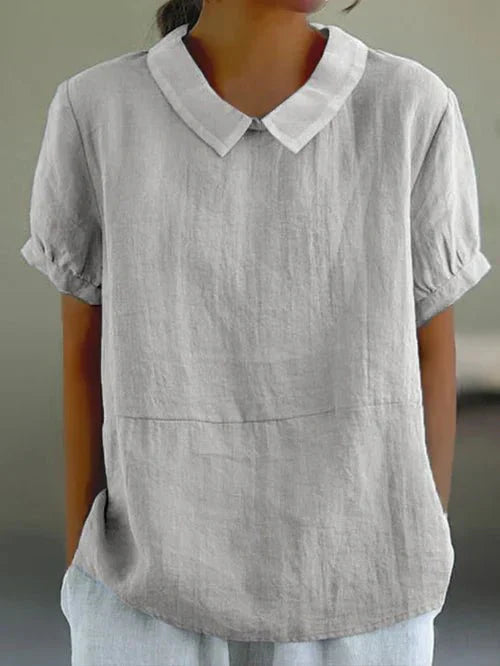 Elira | Polished Relaxed Collar Blouse