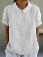 Elira | Polished Relaxed Collar Blouse