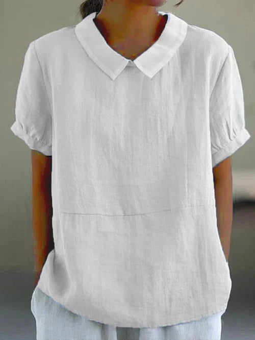 Elira | Polished Relaxed Collar Blouse