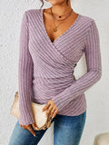 Tummy Control Long Sleeve V-Neck Top