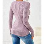 Tummy Control Long Sleeve V-Neck Top