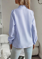 Delina | Ruffled Button-Up Blouse