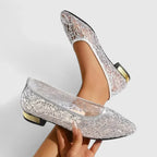 Celeste | Women’s Embroidered Lace Pointed-Toe Low Heel Flats