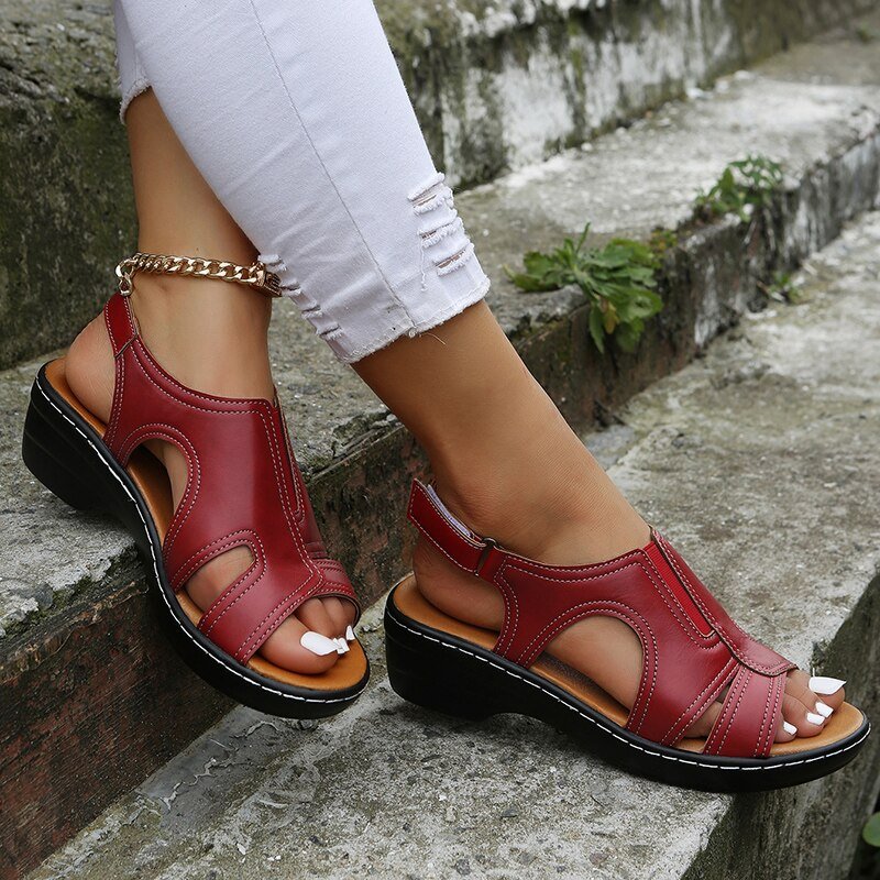 Talia | Orthopedic Faux Leather Sandals