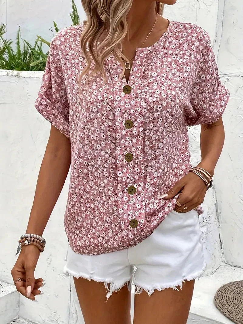 Claire | Floral Button-Up Top