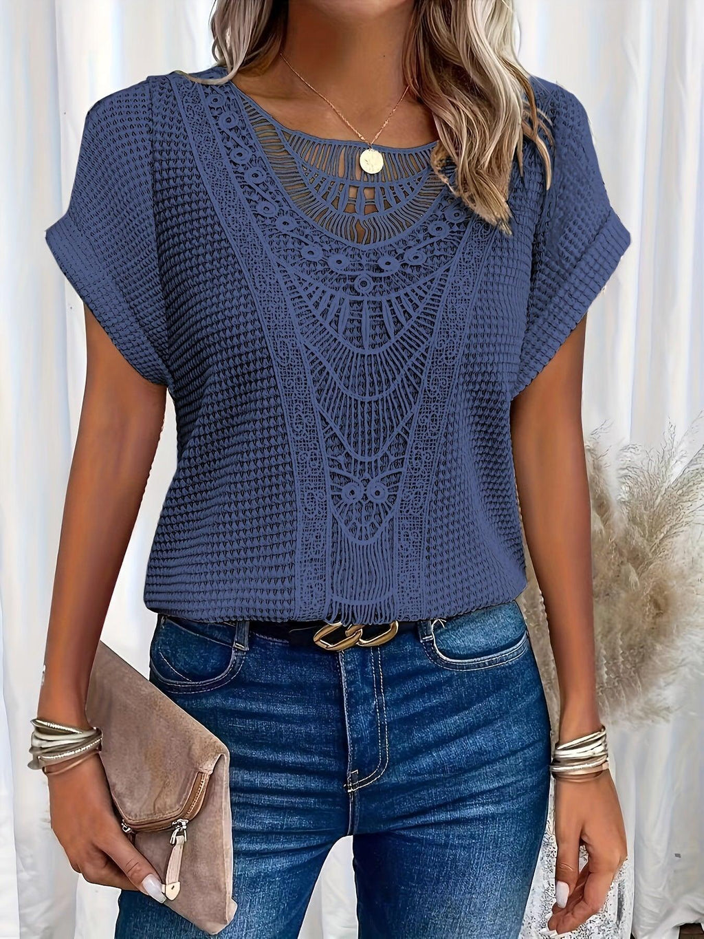 Clio | Knitted Top with Intricate Detailing