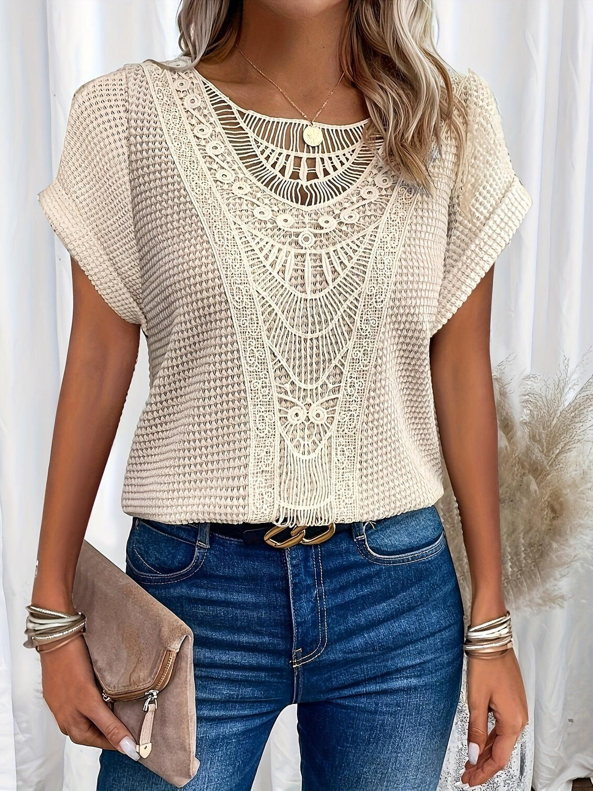 Clio | Knitted Top with Intricate Detailing