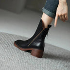 Women’s Comfortable Leather Ankle Boots – Everyday Support