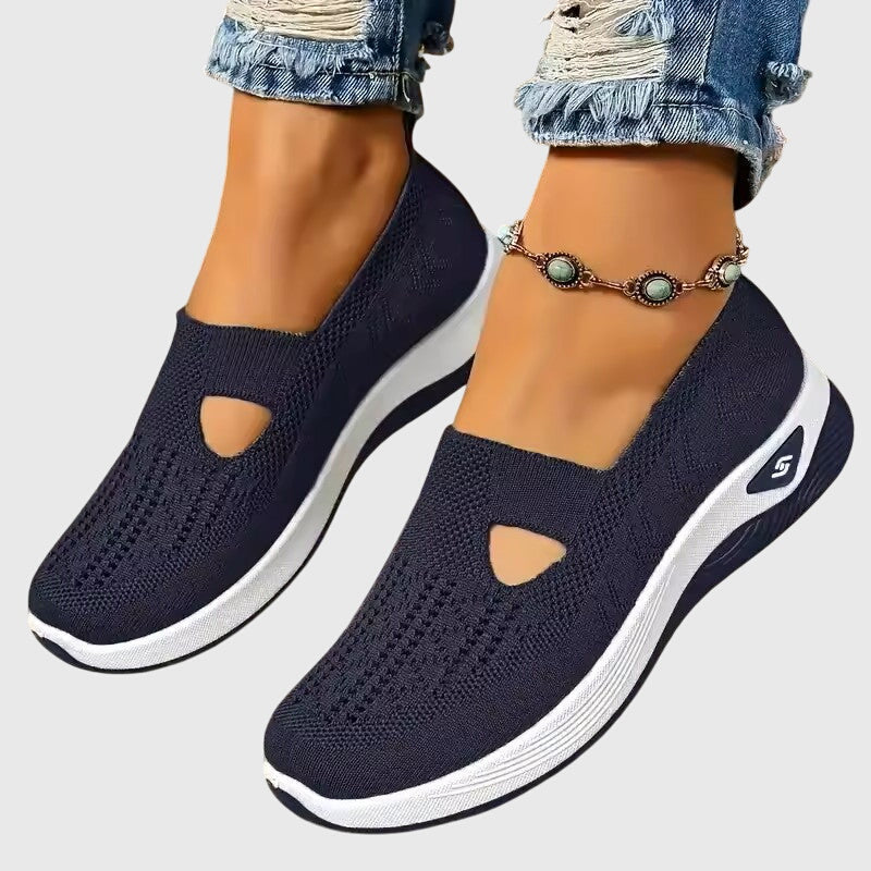 Willow | Orthopedic Mesh Cutout Slip-On Walking Sneakers