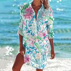 Kaelina | Lightweight Button Beach Cover-Up