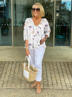 Flora | Elegant Floral Button Blouse