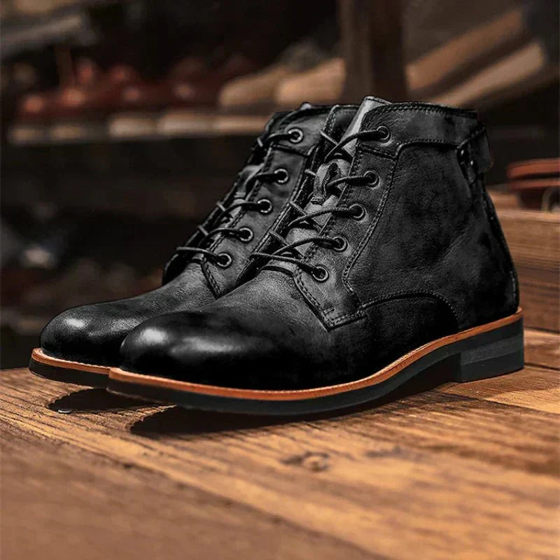 Men’s Vintage Leather Ankle Boots