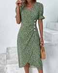 Isolde | Floral V-Neck Dress