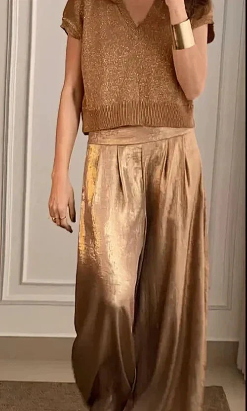 Elara | Chic Shimmer Two-Piece Set