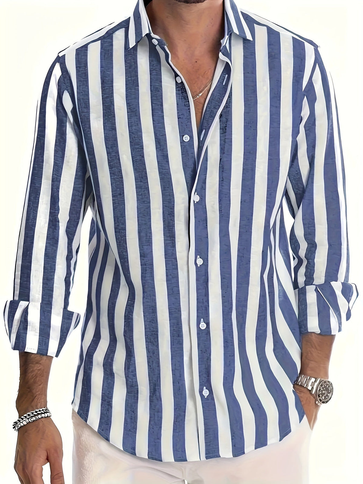 Men’s Striped Long Sleeve Shirt