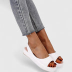 Aria | Women’s Leather Peep-Toe Slingback Flatform Sandals