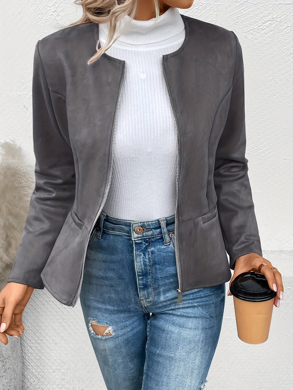 Isolde | Slim Fit Jacket with Zipper