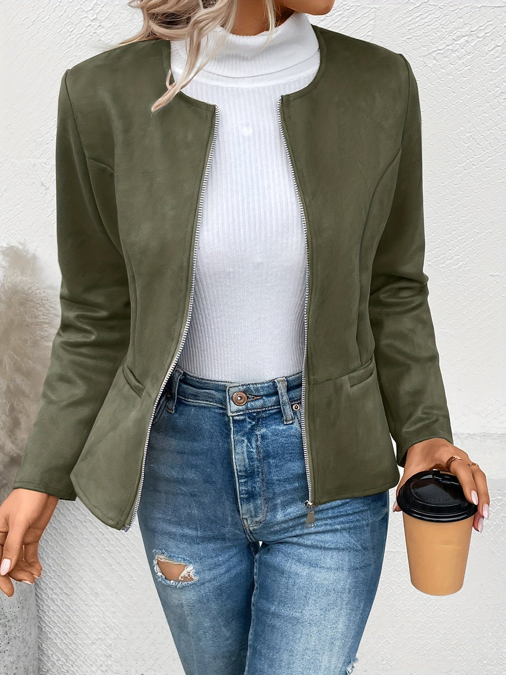 Isolde | Slim Fit Jacket with Zipper