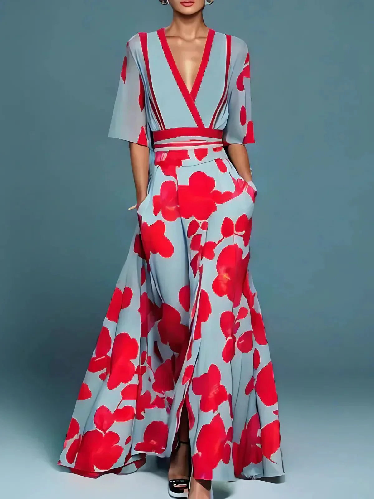 Women’s Floral Maxi Dress – Elegant Flowing Summer Dress