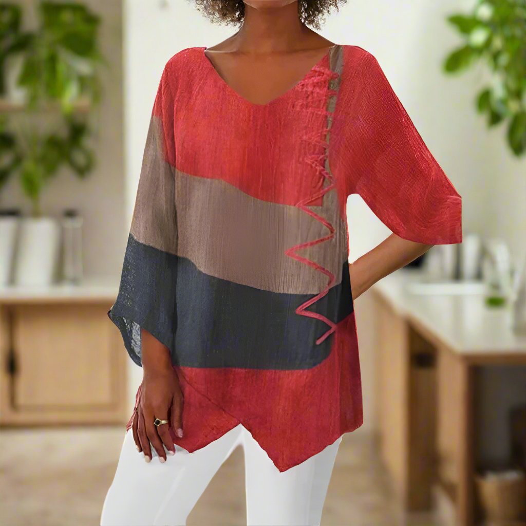 Kia | Tri-Color Shirt with Tummy Coverage