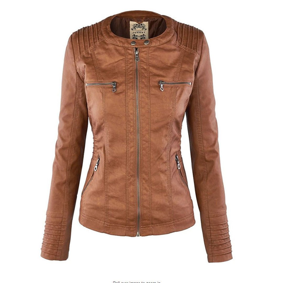 Kirra | Waterproof Hooded Faux Leather Jacket