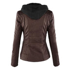 Kirra | Waterproof Hooded Faux Leather Jacket