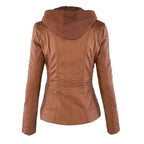 Kirra | Waterproof Hooded Faux Leather Jacket