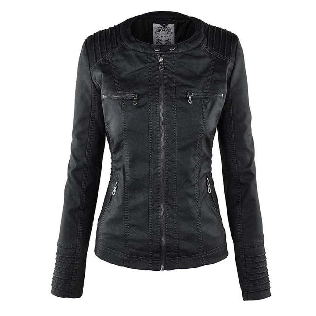 Kirra | Waterproof Hooded Faux Leather Jacket